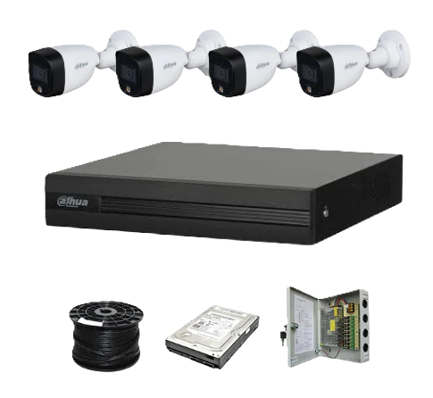 4 Channel Full Color CCTV Package